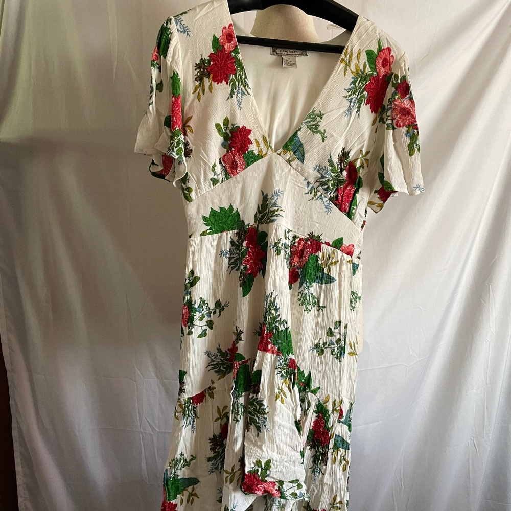 EUC Flying Tomato High-Low Flutter Sleeve Dress Small